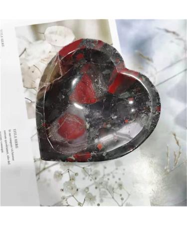 SLXWSXZE Home Decor Blood Stone Bowls Natural Stones Minerals Crystals GemsReiki for Home Decoration Gemstones Gifts Natural Crystal Natural Stones Reiki Crystals (Color : Heart Size : 250-350g) 250-350g Heart