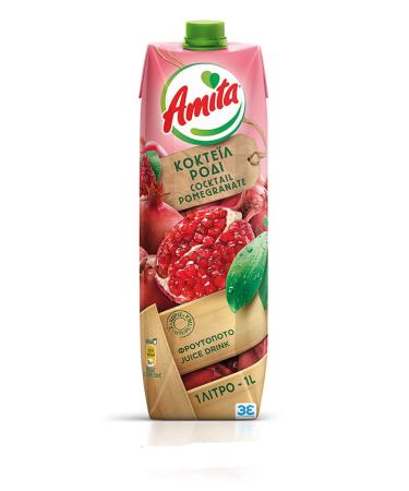 Amita Amita Cocktail Pomegranate Juice Drink 1L (Pack of 8)
