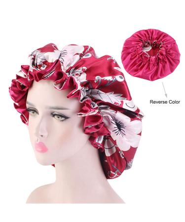 Large Double Layer Satin Bonnet Cap for Curly Hair Women - Hair Wrap for Sleeping - Buy Online on GoSupps.com
