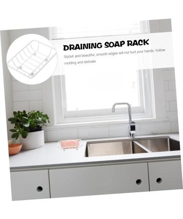 Ciieeo Soap Holder Soap Dish for Shower Metal Soap Rack Waterfall Soap Dish Shower Soap Dish Draining Soap Dishes Metal Soap Dish Bathroom Soap Case Bath Soap Wrought Iron Sponge Travel White 12.00X9.00X3.00CM - Buy Online on GoSupps.com