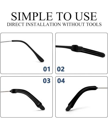 Shop KASESSS 20 Pairs Silicone Glasses Brick Covers - Anti-Slip Comfort Accessories (Black & Transparent) - Buy Online on GoSupps.com