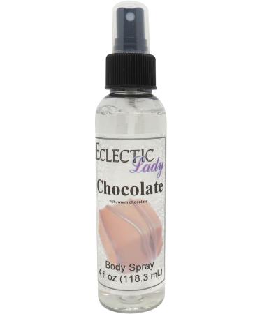 Chocolate Body Spray (Double Strength) 4 ounces Body Mist for Women with Clean Light & Gentle Fragrance Long Lasting Perfume with Comforting Scent for Men & Women Cologne with Soft Subtle Aroma Double Strength 4 Fluid Ounces