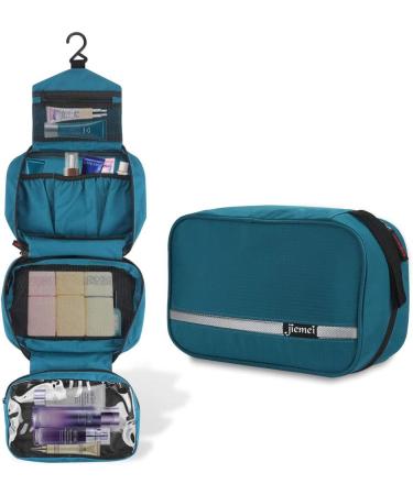Hanging Waterproof Toiletry Bag for Men & Women | 4 Compartments, Foldable & Compact | Durable E-green Fabric | Jiemei Travel Wash Bag - Buy Online on GoSupps.com