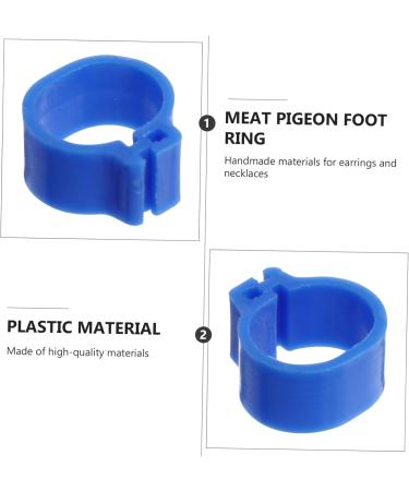 FRCOLOR 200 Pcs Meat Pigeon Anklet Plastic Clips Poultry Leg Ring Pigeons Parrot Bird Ankle Ring 1.3X1.3CMx2pcs Dark Bluex2pcs - Buy Online on GoSupps.com