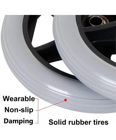 2 PCS Wheelchair Solid Tires Front Wheels Universal Wheelchair Replacement Wheel Accessories Anti-Wear & Non-Slip for Rollators Walker (Size : 7inch/17cm) - Buy Online on GoSupps.com
