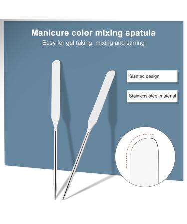 Buy Stainless Steel Makeup Spatula - Slanted Head Mixing Tool for Makeup & Nail Art - Perfect for Manicure Expert Techniques - Buy Online on GoSupps.com