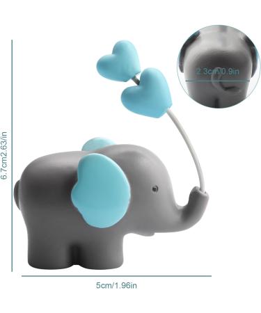 Vanyibro 2 Pack Pink or Blue 3D Elephant Cake Toppers Fun Elephant Theme Decorations for Kids' Birthday Parties - Buy Online on GoSupps.com