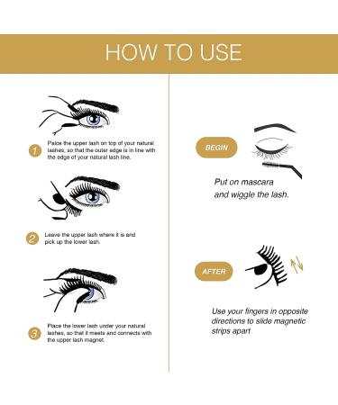Dual Magnetic Half Lash Accent Eyelashes Set - Lightweight, Reusable, and Easy to Apply | Updated 3D False Eyelashes with Applicator (8pcs) in White - Buy Online on GoSupps.com