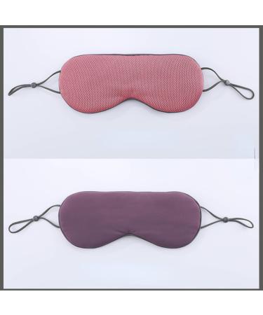 Double-Sided Cool Sense Shading Eye mask Summer Lightweight no Pressure on Eyes Ear-Mounted Breathable Comfortable Sleep Relieving Fatigue Eye mask Purple 22x11cm