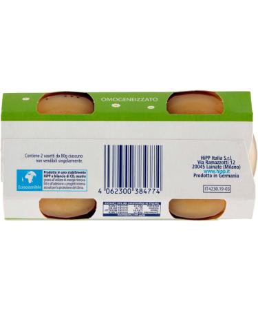 Hipp Homogenized Williams Pear 100% Organic 2 x 80g - Buy Online on GoSupps.com