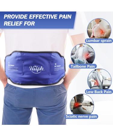 Hilph Ice Pack for Back Pain Relief - Reusable Hot Cold Pack with Adjustable Strap for Lower Back Injuries, Sciatic Nerve, Shoulder, Knee, Elbow, Coccyx Tailbone - Lumbar Ice Pack Wrap - Buy Online on GoSupps.com