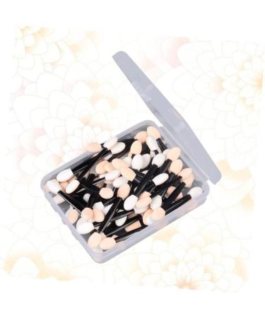 FOMIYES 50 Pcs Double Sided Makeup Brush Dual Sided Eyeshadow Brush Cosmetic Eye Shadow Stick Set Size 1 Black - Buy Online on GoSupps.com