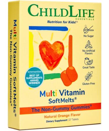 ChildLife Multi Vitamin SoftMelts | Natural Orange Flavor | 27 Tablets - Buy Online on GoSupps.com