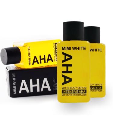 MIMI White AHA Youthful Radiant Glowing Moisturizing Serum - Natural Organic Vitamin & Mineral Rich Serum Intensive Nourishing AHA Body Serum - Multi Alpha Hydroxy Acids - Buy Online on GoSupps.com