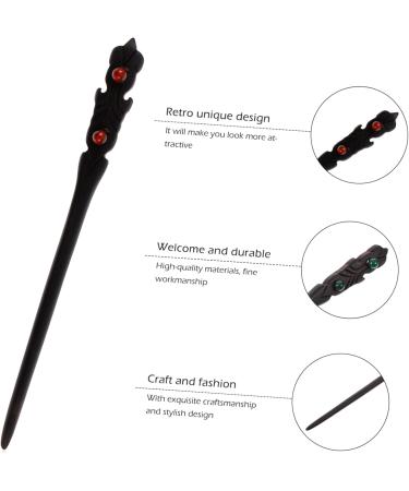 Beavorty Carved Ebony Hairpin Sandalwood Hair Sticks for Women wooden vintage hair sticks Hair Clips jade hair pins bride headpieces for wedding wood hair pin bun Chinese style Miss - Buy Online on GoSupps.com