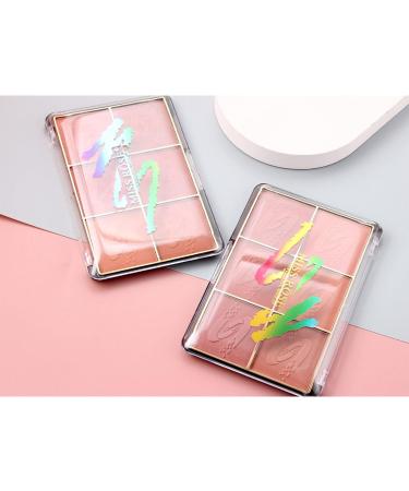 6 Colors Face Blush Palette - Professional Natural Delicate Contour Palette for Long Lasting Makeup - 7004-020N2 - Buy Online on GoSupps.com