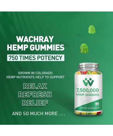 Organic Hemp Gummies 7,500,000 High Strength - 3 Pack, 240 Count - Potent Hemp Oil Infused Candy Supplements - Buy Online on GoSupps.com