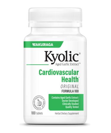 Kyolic Aged Garlic Extract Formula 100, Original Cardiovascular, 100 Tablets (Packaging May Vary) Tablets 100 Count (Pack of 1)