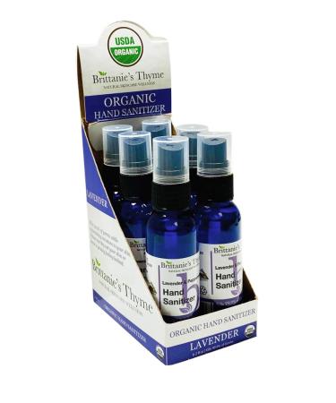 Organic Travel Hand Sanitizer Spray 2 oz - 6 Pack | Lavender Scented | Vitamin E Aloe Moisturizing | Non Greasy Formula - Buy Online on GoSupps.com