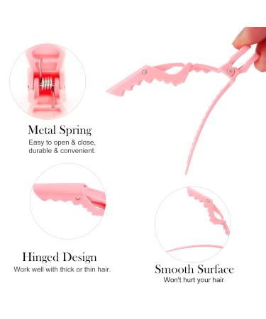 Ondder 14 Pack Pink Alligator Hair Clips for Styling Sectioning - Salon Pro Clips for Hair Coloring, Cutting, and Styling - Buy Online on GoSupps.com