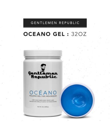 Gentlemen Republic 32oz Oceano Gel - Strong Hold & High Shine, Alcohol-Free, Professional Formula with Fresh Scent - Buy Online on GoSupps.com