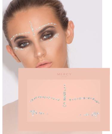 Gwen Silver Bindis   MERCY LONDON Crystal Indian Bindi Face Jewels Gold Silver Bridal - Buy Online on GoSupps.com