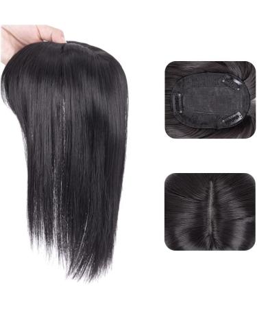 Clip-in Straight Hair Topper with Fringe for Thinning Hair Women - 14INCH/35CM 1B - Buy Online on GoSupps.com