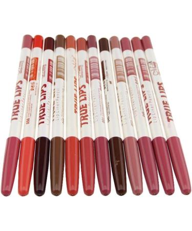 12-Piece Waterproof Lip Liner Set for Long-Lasting Color - Variety of Shades - Buy Online on GoSupps.com