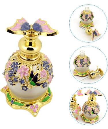 Beaupretty Vintage Perfume Bottles - Refillable Butterfly Decor Essential Oil Container - Purple Fragrance Bottle for Elegant Storage - Buy Online on GoSupps.com