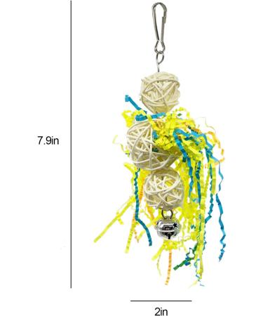 Bird Parrots Shredding Toys - Foraging & Chewing Accessories for Lovebird, Cockatiel, Conure, African Grey - Hanging Loofah & Cage Shredder Toys - Buy Online on GoSupps.com