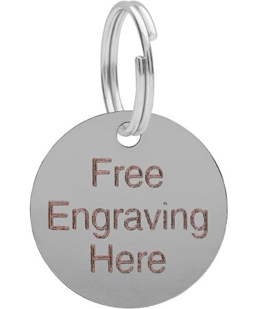 JK Personalised Round/Bone Engraved Dog ID Name Tag Small/Large Pet/Cat Tags (20mm Silver/Nickel) 20mm Silver / Nickel - Buy Online on GoSupps.com