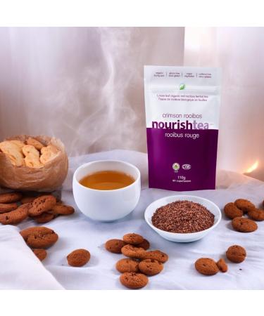nourishtea - crimson rooibos organic premium loose leaf tea caffeine-free anti-oxidants serene tranquility and purity 100g (pack of 1) - Buy Online on GoSupps.com