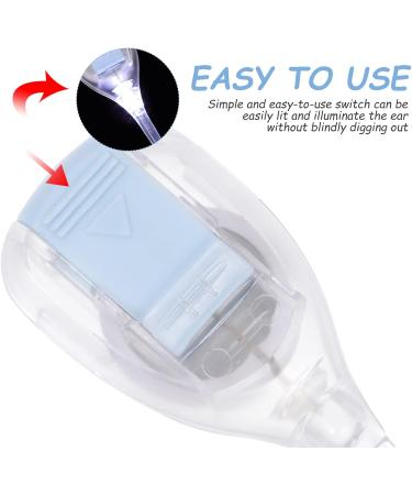 Ear Pick with Light and Cotton Swab - Ear Wax Cleaner Tool Set (Sky-Blue) | Ear Wax Remover Supplies - Buy Online on GoSupps.com