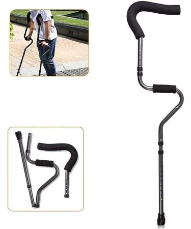 Crutch Cane Adjustable Folding armpits Height Adjustable Ergonomic Handle Non-Slip footrest (for Adults) armpits Fracture Elbow for The Elderly Interesting - Buy Online on GoSupps.com