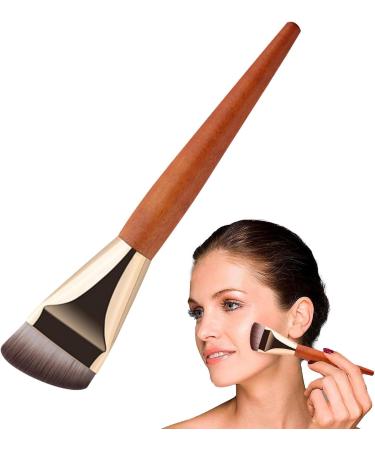Flat Part Makeup Brush Flat Part Foundation Brush - Liquid Foundation Brush with Wooden Handle Professional Contour Brush for Liquid Cream Powder Blending and Polishing - Buy Online on GoSupps.com