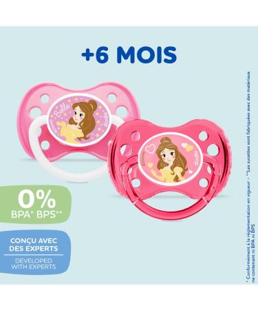 Dodie Set of 2 Anatomical Pacifiers - Belle Design for 6+ Months | International Shipping Available - Buy Online on GoSupps.com