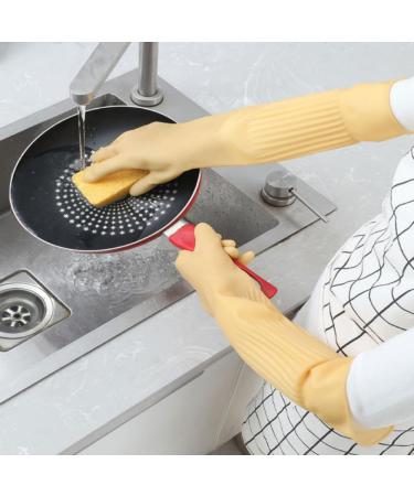 Waterproof Rubber Flushing Gloves - Oil-Resistant Cleaning Pair for Kitchen Laundry Car Wash & Pet Care (2 Pairs Medium) - Buy Online on GoSupps.com