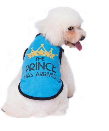 3-Pack Dog Clothing | Stylish Printed Princess & Prince T-Shirts for Cats & Small to Medium Dogs - Prince Blue Size Small - Buy Online on GoSupps.com