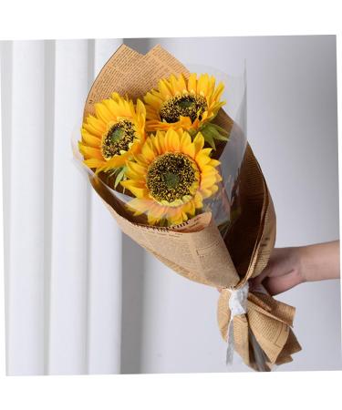 HOMSFOU 8 Pcs Simulated Sunflower Artificial Sunflowers Fake Flower Decors Home Accents Decor Bouquets for Wedding Faux Silk Flowers Sunflowers Bouquet Fake Flower Crafts Party Decor Props - Buy Online on GoSupps.com