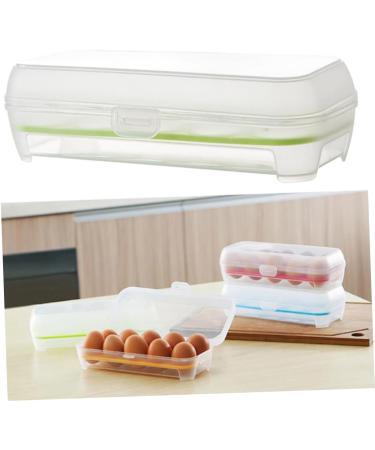 GLEAVI 2pcs 10 Eggs Egg Storage Egg Tray Portable Egg Holder Container Multifunction Mustard re-usable Green 24.5*10.5*7cm - Buy Online on GoSupps.com