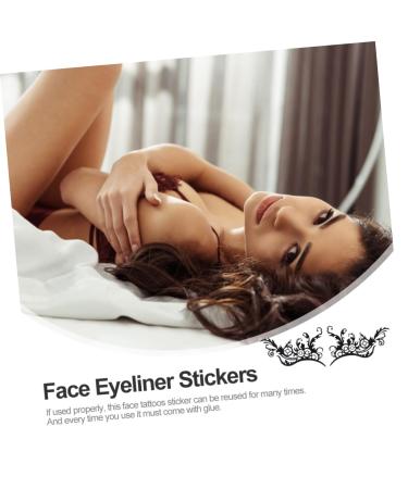 Beaupretty 5 Pairs Lace Eye Stickers - Halloween Eyeliner for Kids | Artificial Black Eyeliner Face Stickers | Fun Makeup for Children - Buy Online on GoSupps.com