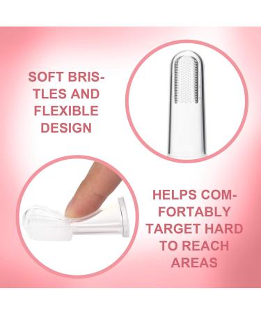 Frienda 7-Piece Pet Toothbrush Set | Double-Sided Soft Silicone Dental Brush Kit for Dogs & Cats | Curved Handle for Easy Cleaning - Buy Online on GoSupps.com