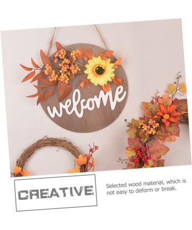 Zerodeko 3pcs Sunflower Welcome Sign Out Door Decor Door Sign Pendant Sign for Front Door Harvest Festival Porch Decor Front Door Welcome Sign Fall Garland Plastic Welcome Card Indoor - Buy Online on GoSupps.com