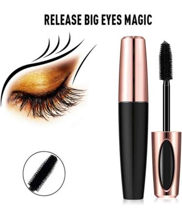  Aesyorg 4D Silk Fiber Mascara for Eyelashes - Black - Long-Lasting - Waterproof - Long Lashes - Reinforced Fibers - For Large Eyes - Buy Online on GoSupps.com