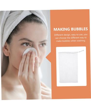 Baluue 12pcs Foaming Mesh Cleansing Bag Soap Saver Mesh Net Soap Bags Drawstring Soap Sack Mesh White Pp - Buy Online on GoSupps.com