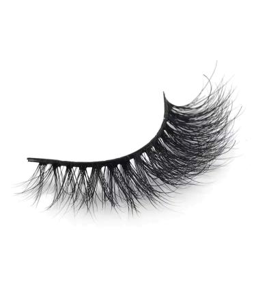 Alluring 3D 100% Siberian Mink Fur False Eyelashes Mink Lashes Reusable Strip Hand-made Natural Style Cat-Eye J49