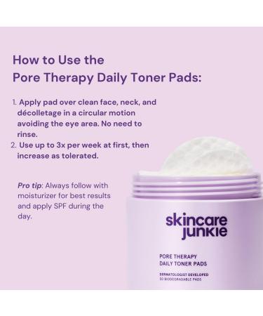 Pore Therapy Daily Toner Pads - Exfoliating Fragrance-Free for Normal to Oily Skin | 50 Pads - Shop Internationally - Buy Online on GoSupps.com
