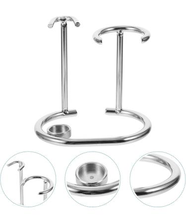 Premium 3-St Razor Holder for Men | Stylish Bathroom Organizer for Shaving Brushes & Razors | Durable Wood & Alloy Stand - Buy Online on GoSupps.com
