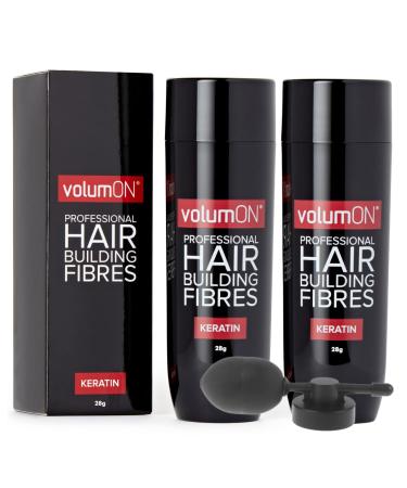 Lot de 2 fibres capillaires la k ratine pour cheveux clairsem s Dissimule instantan ment les zones effil es pour des cheveux plus pais Pour homme et femme 28 g x 2 + applicateur (blond