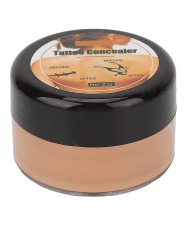 0.7oz Makeup Tattoo Concealer, Portable Waterproof Skin Scar Dark Spots Birthmark Concealer Tattoo Cover Cream for Men Women(Dark Color)